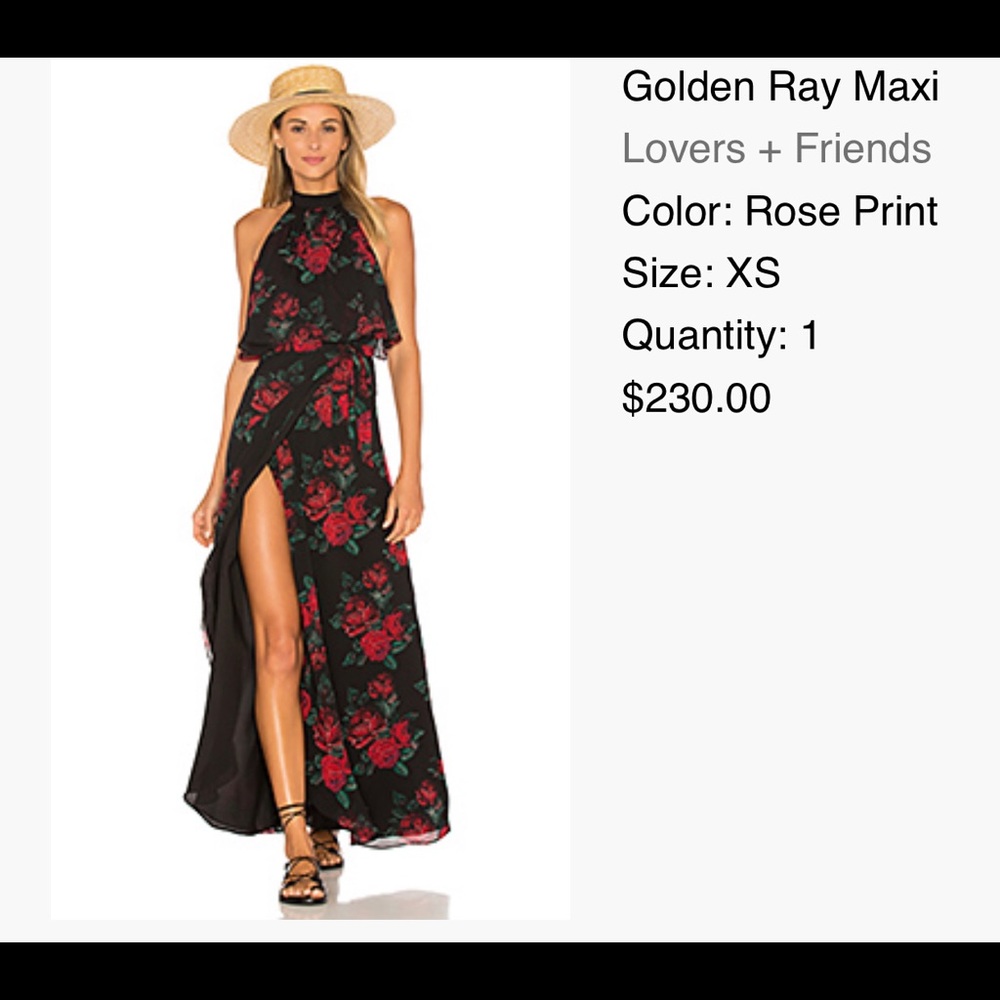 Lovers + friends floral gown / maxi